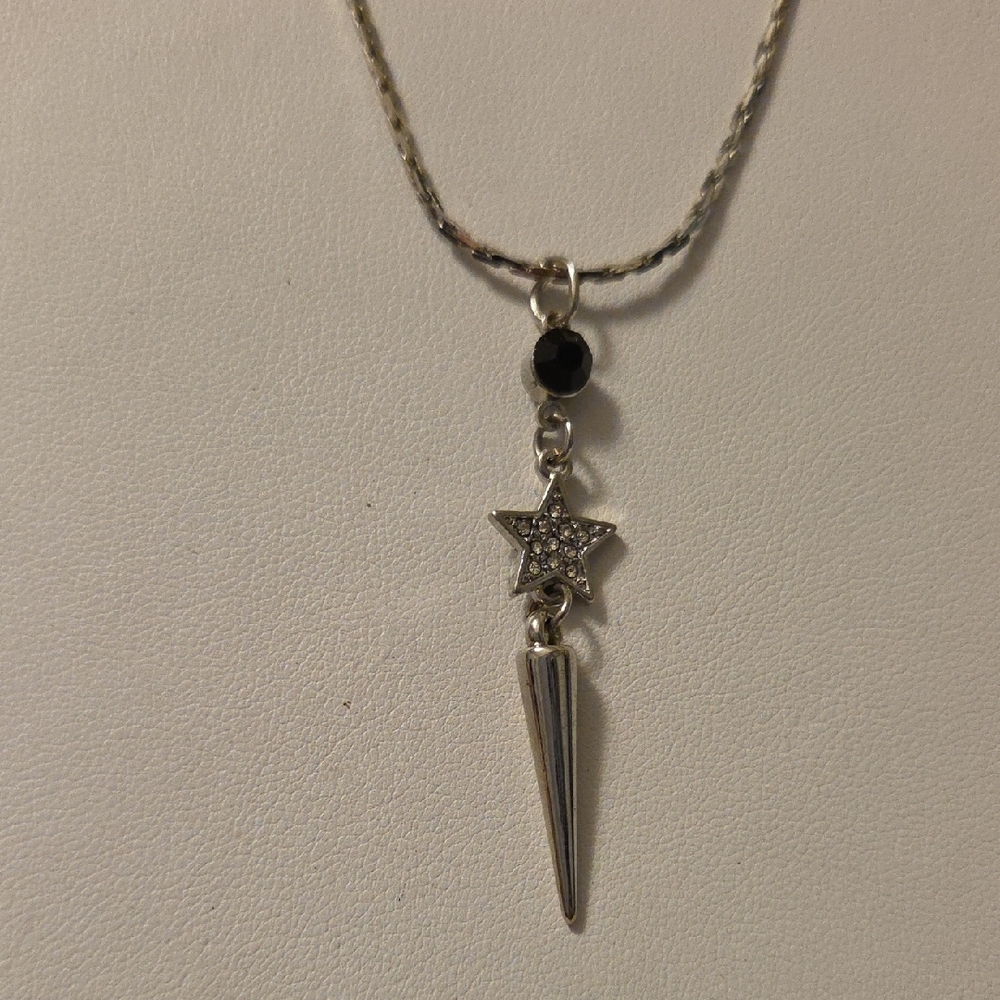 Black Onyx & Star Pendant Necklace